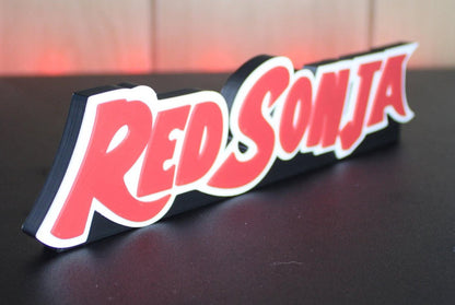 Red Sonja 3D printed Comic Logo Art