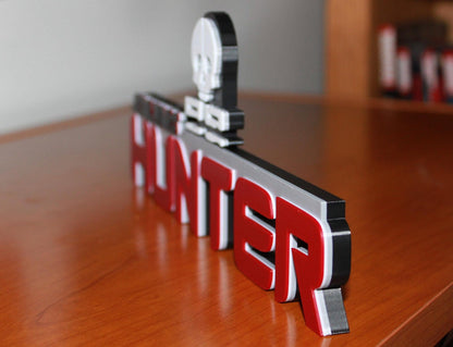 Hunter 3D printed Logo Art