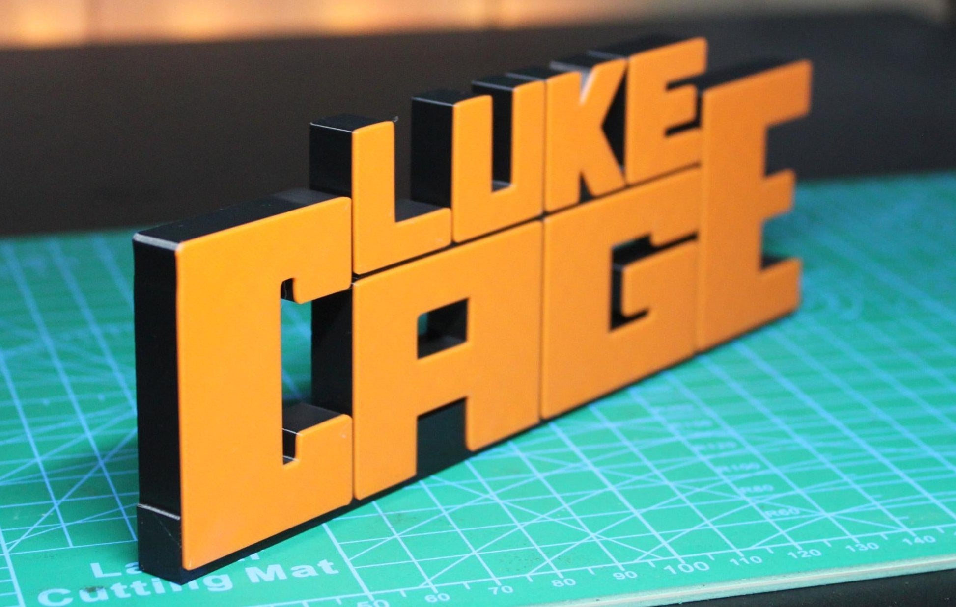 Luke Cage (Power Man) 3D printed Comic Logo Art