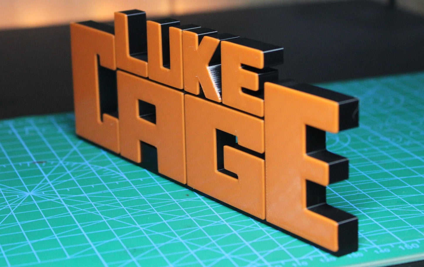 Luke Cage (Power Man) 3D printed Comic Logo Art