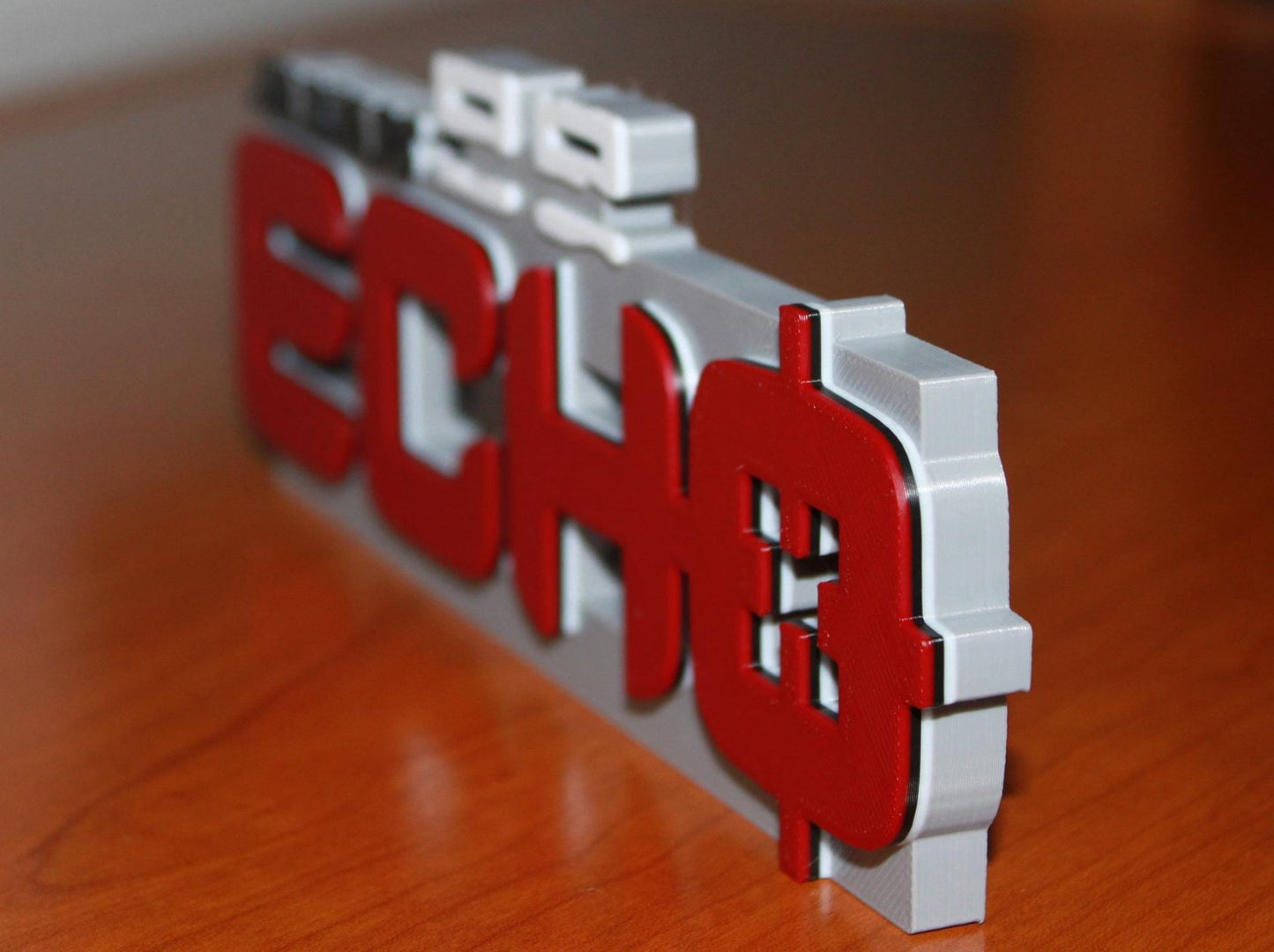 Echo 3D printed Comic Logo Art