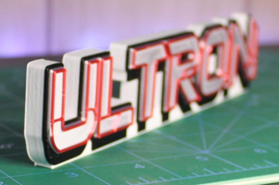 Ultron 3D printed Comic Logo Art