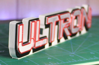 Ultron 3D printed Comic Logo Art