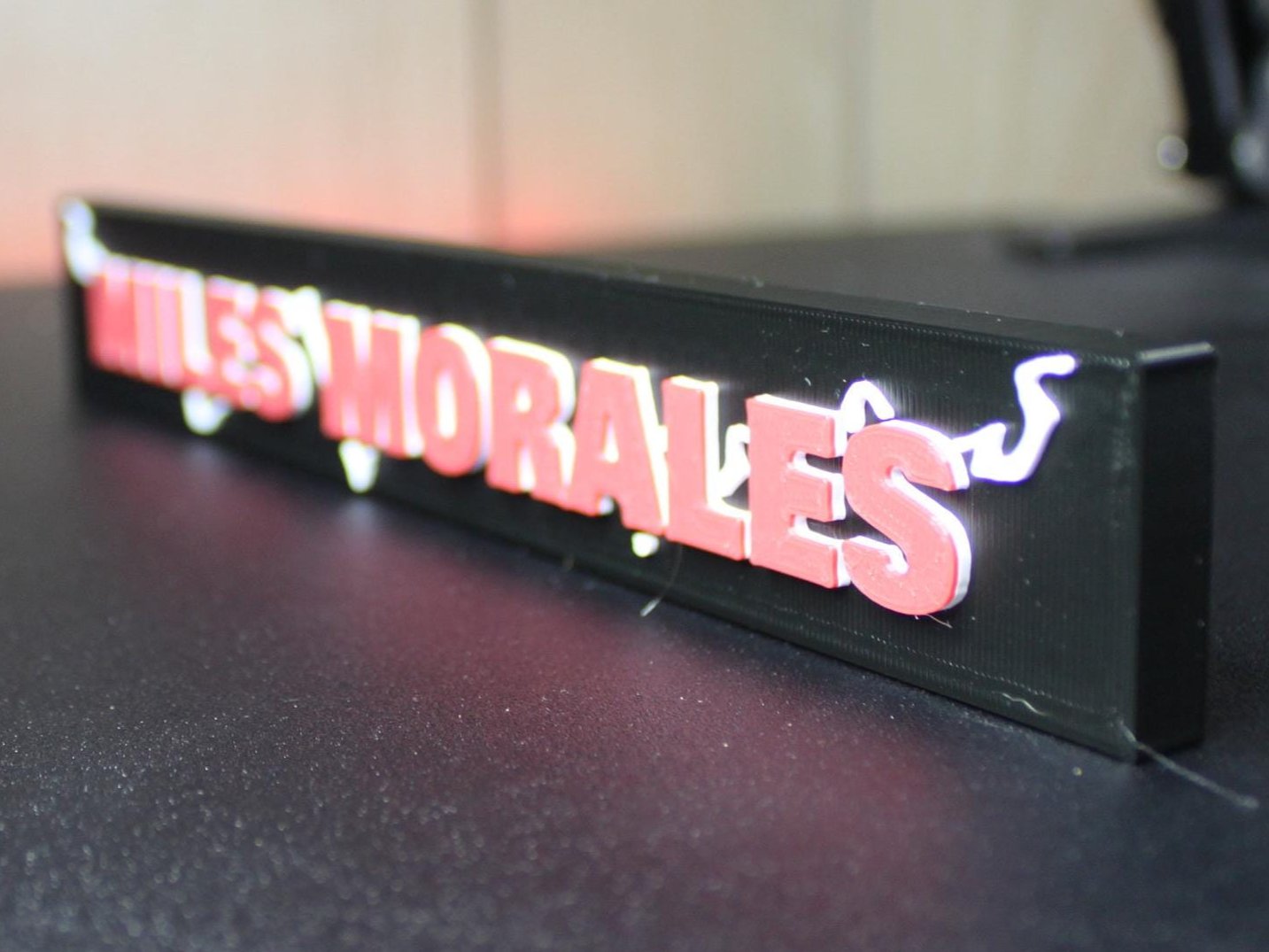 Miles Morales 3D printed Comic Logo Art