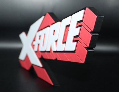 X-Force 3D printed Comic Logo Art