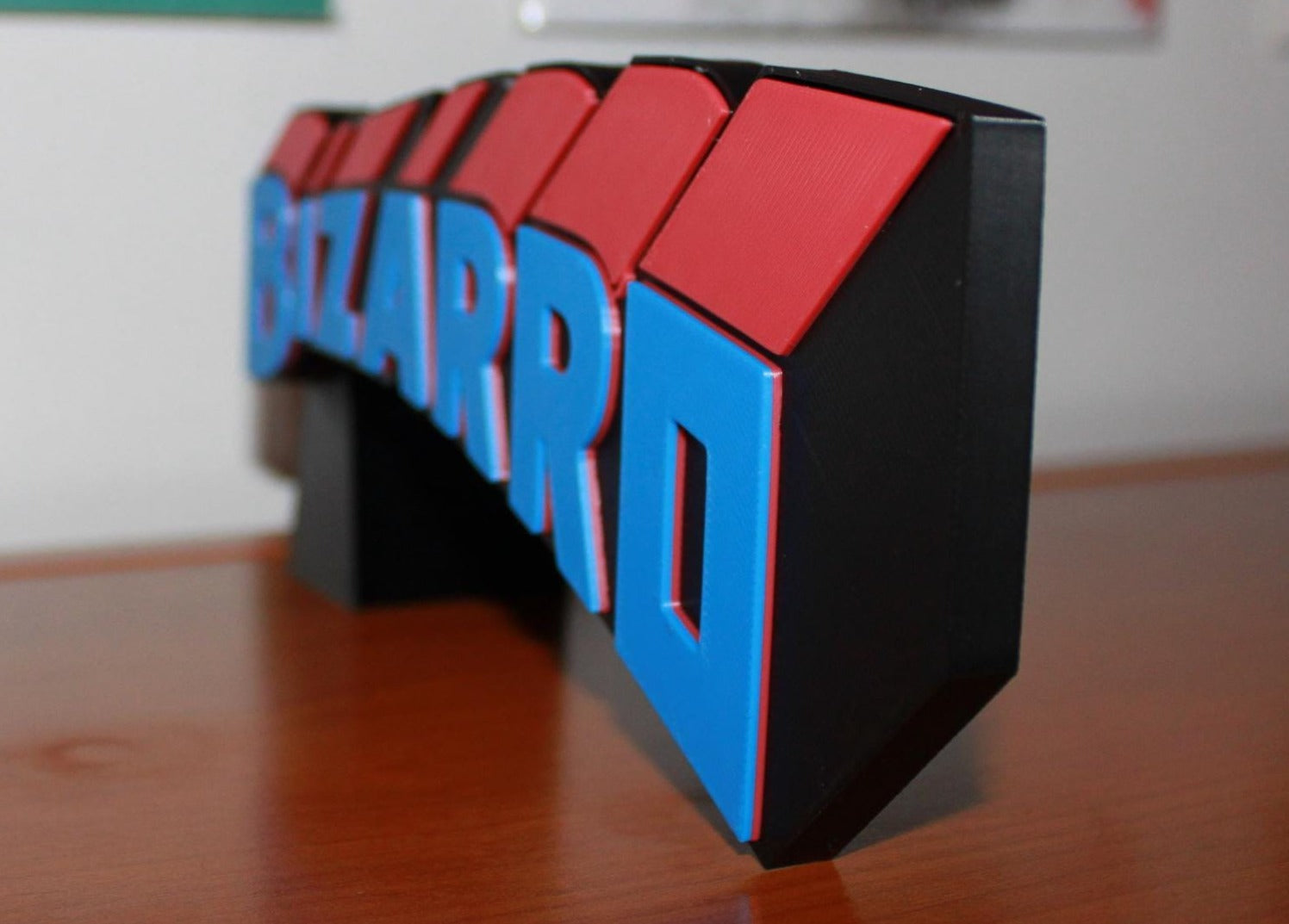 Bizarro 3D printed Comic Logo Art