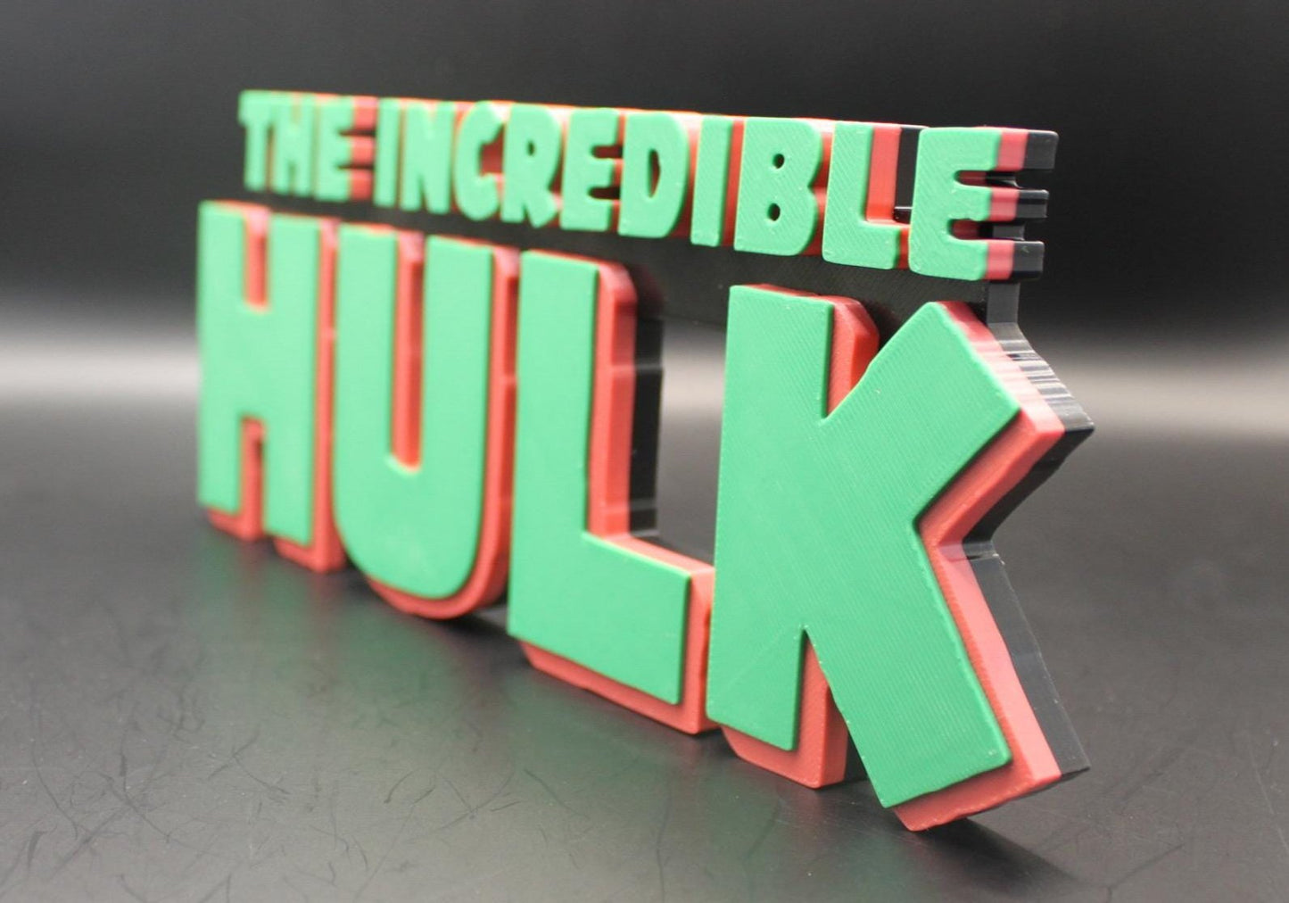 Hulk 3D printed Comic Logo Art