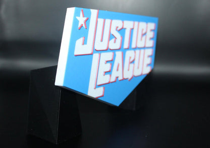 Justice league 3D printed Comic Logo Art