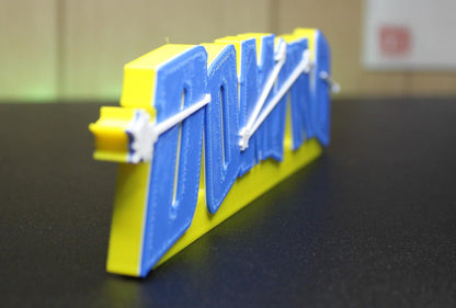 Domino 3D printed Comic Logo Art