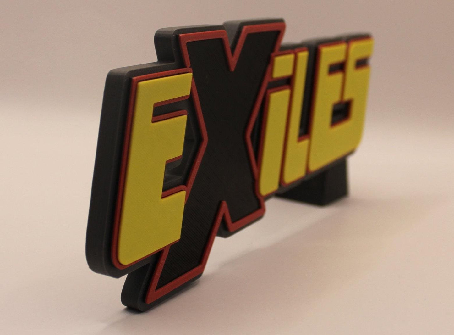 Exiles 3D printed Comic Logo Art