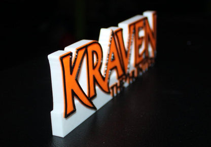 Kraven The Hunter 3D printed Comic Logo Art