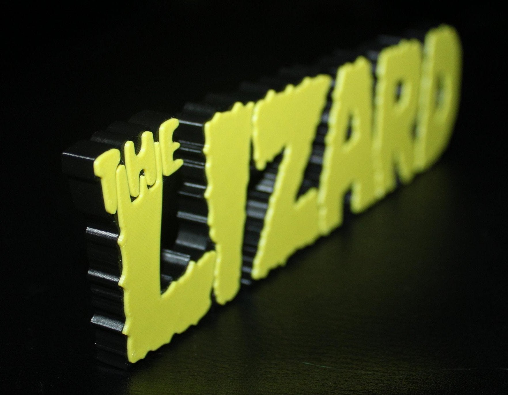 The Lizard 3D printed Comic Logo Art