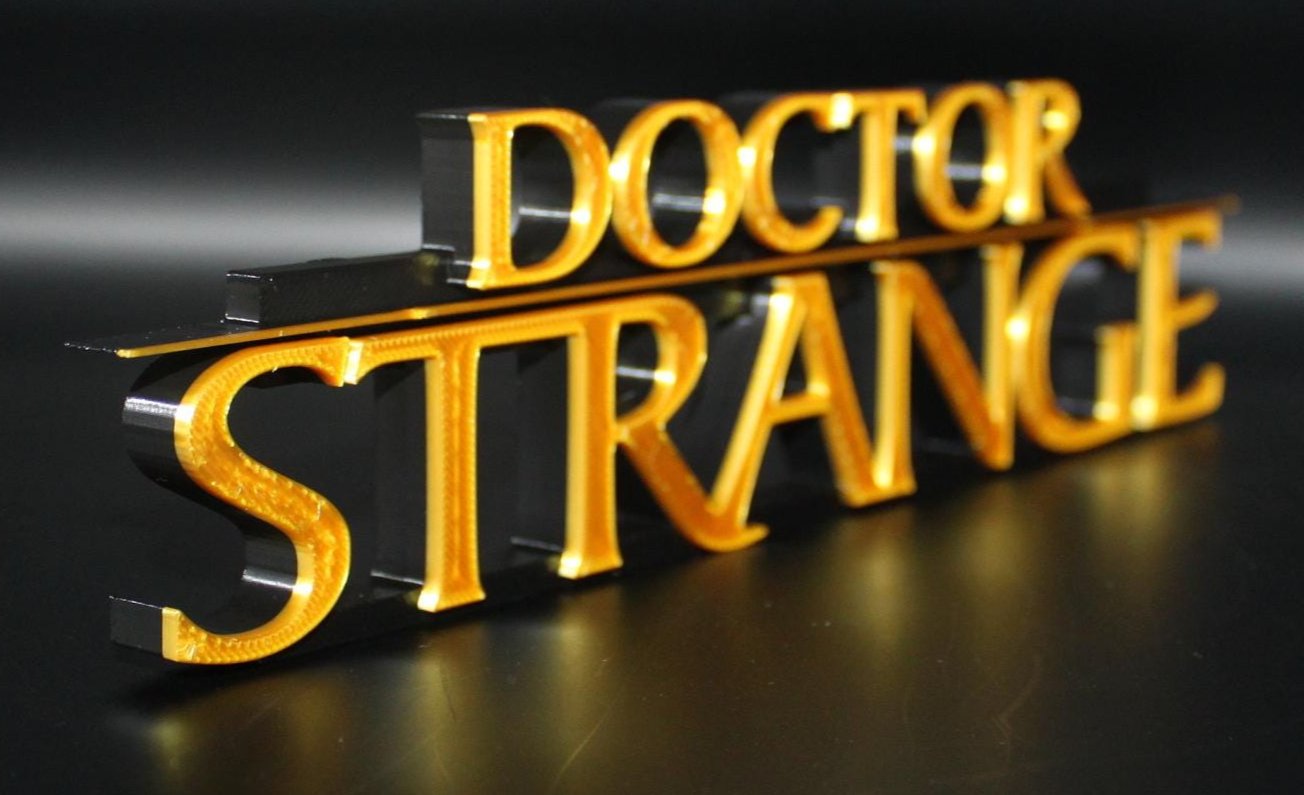 Doctor Strange 3D printed Comic Logo Art