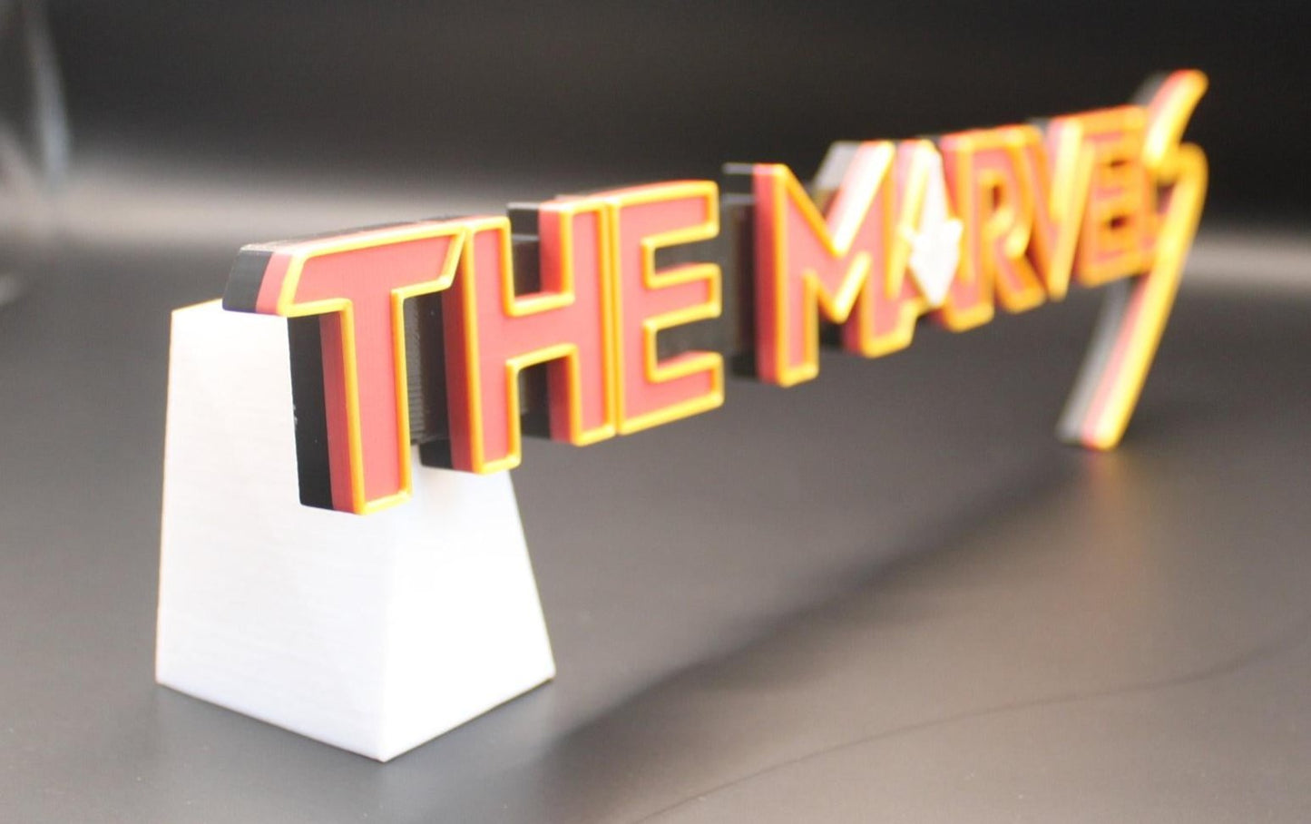 The Marvels 3D printed Comic Logo Art