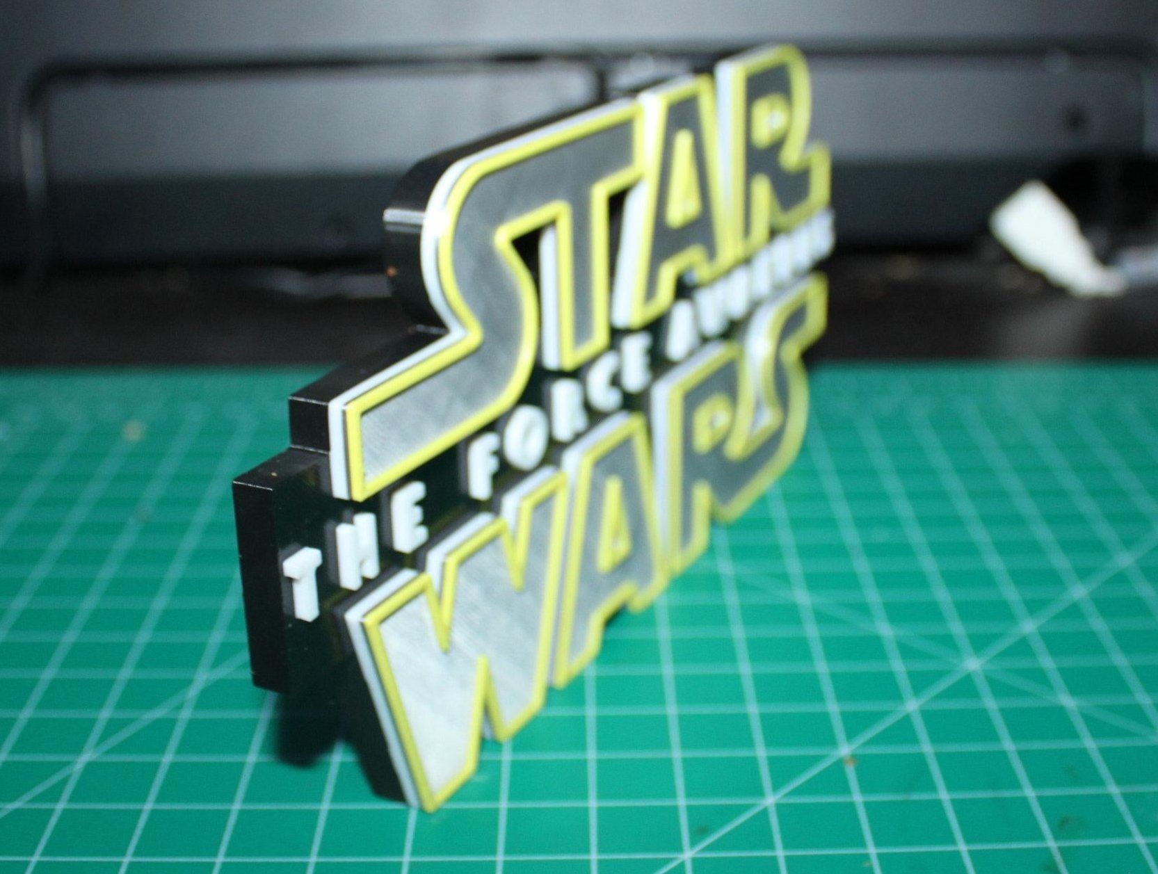 Star Wars The Force Awakens 3D printed Logo Art