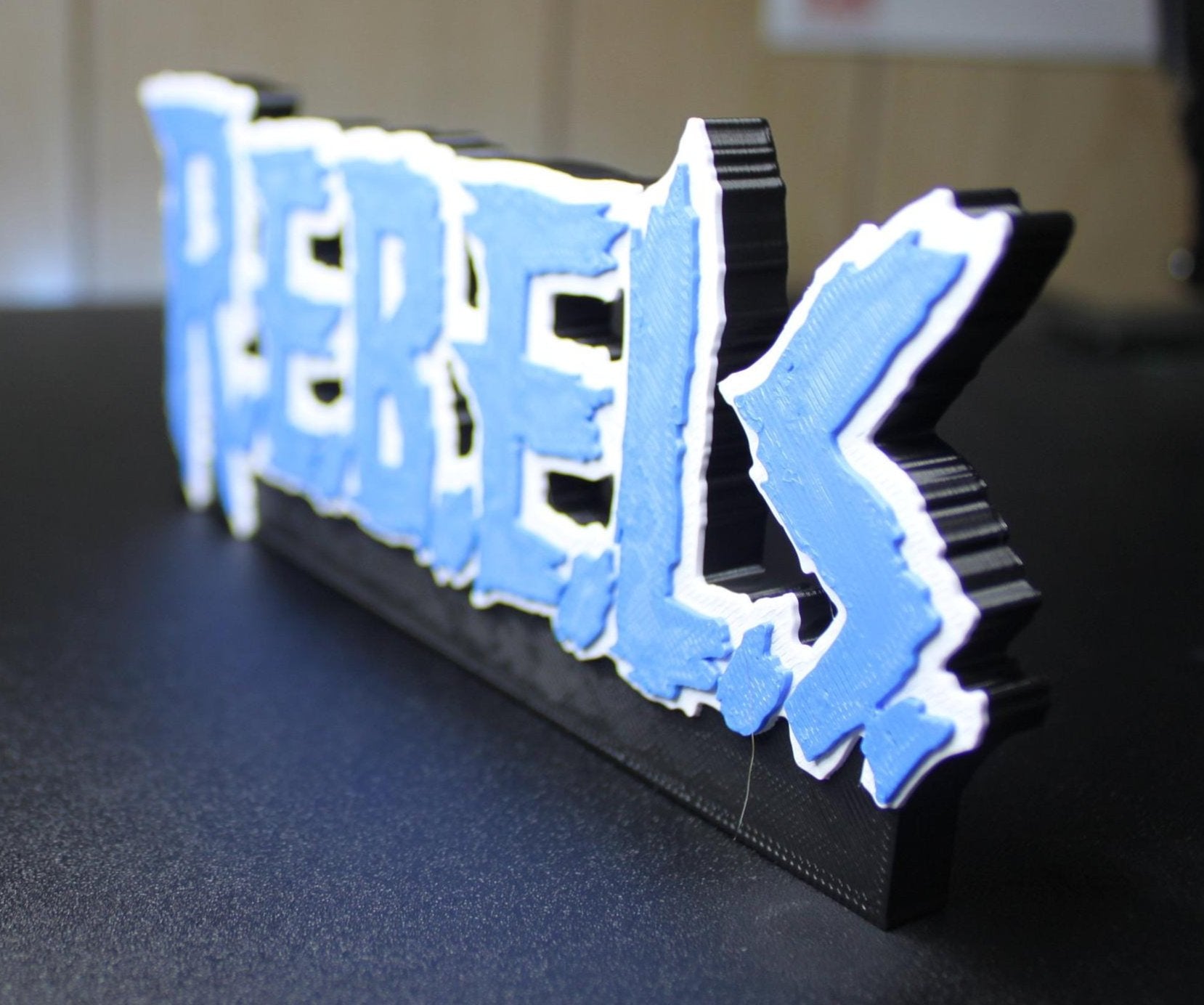 R.E.B.E.LS. 3D printed Comic Logo Art