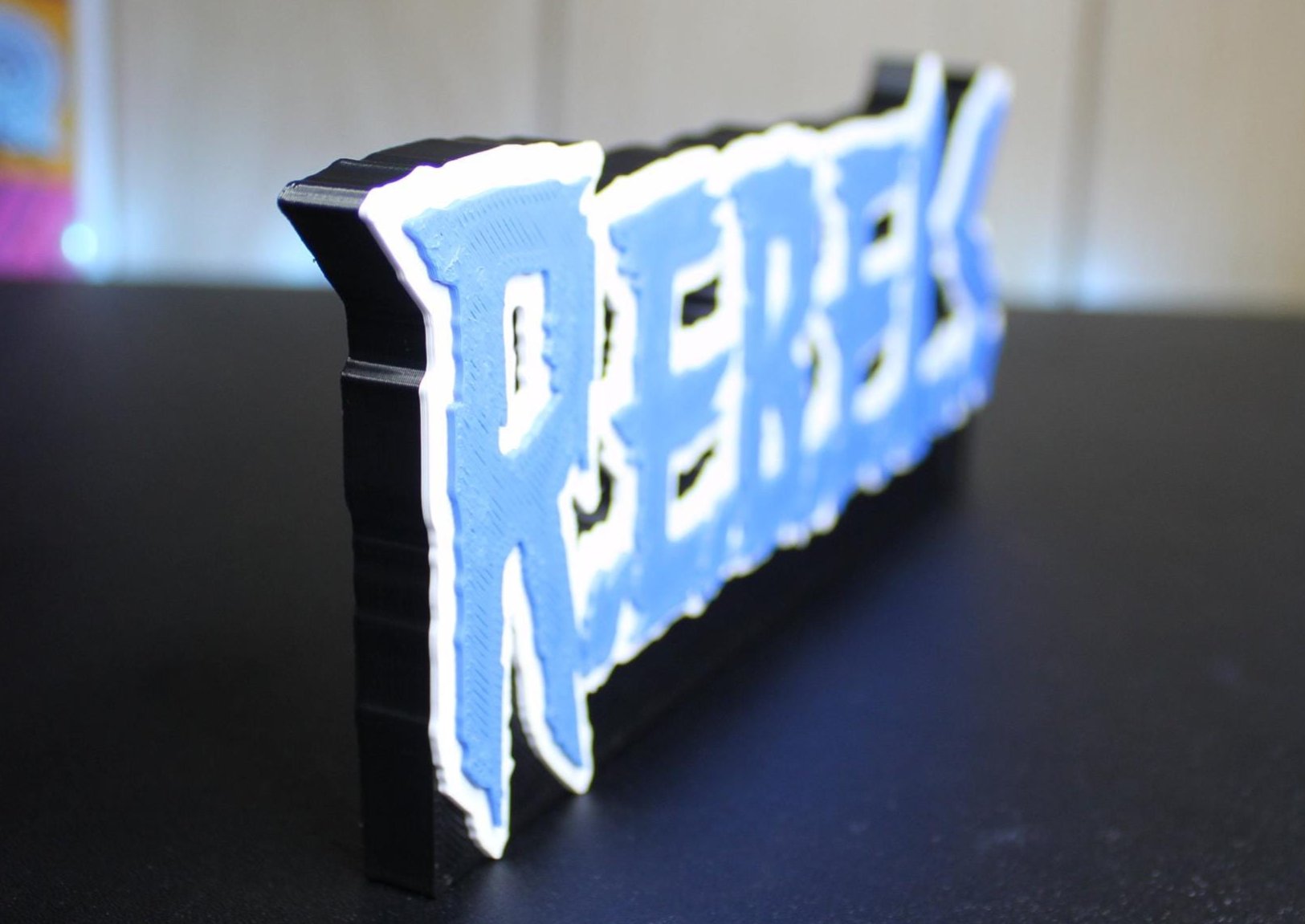 R.E.B.E.LS. 3D printed Comic Logo Art