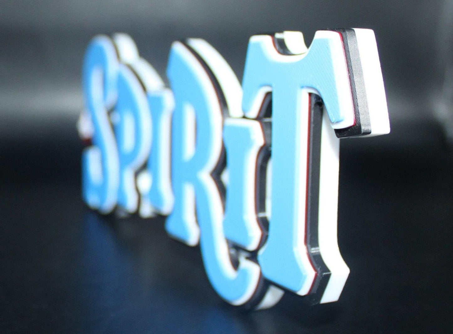 The Spirit 3D printed Logo Art