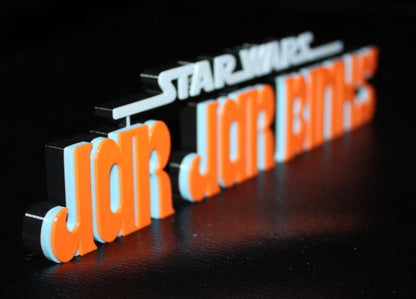 Jar Jar Binks 3D printed Logo Art