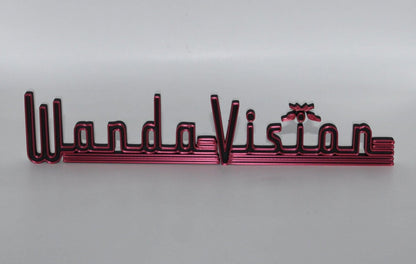 Wanda Vision 3D printed Logo Sign Wall Desk Shelf Art