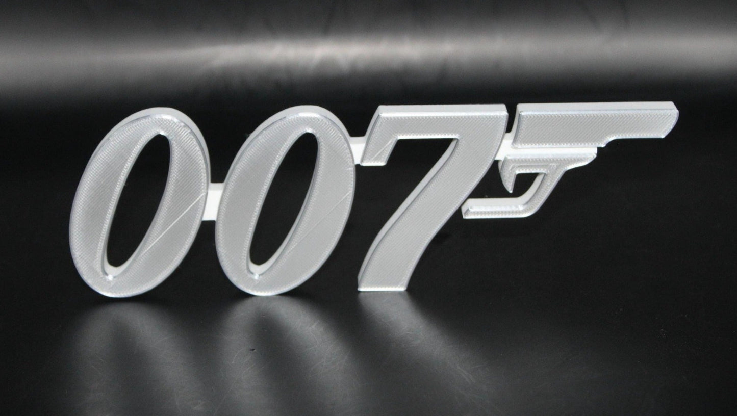 007 James Bond 3D printed Logo Sign Wall Desk Shelf Art