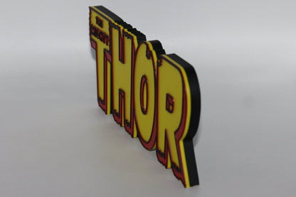 Thor 3D printed Comic Logo Art