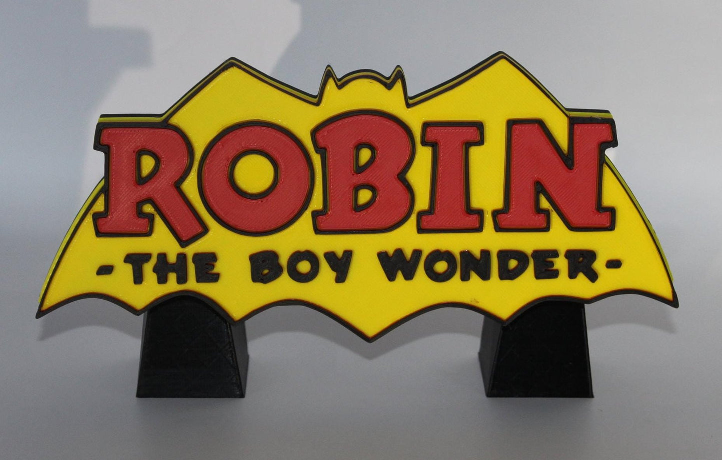 Robin 3D printed Comic Logo Art