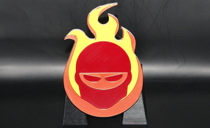 Halo Flaming Ninja Emblem 3D printed Logo Art