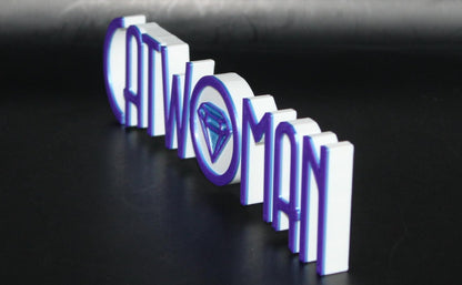 Cat Woman 3D printed Comic Logo Art