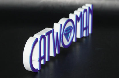 Cat Woman 3D printed Comic Logo Art