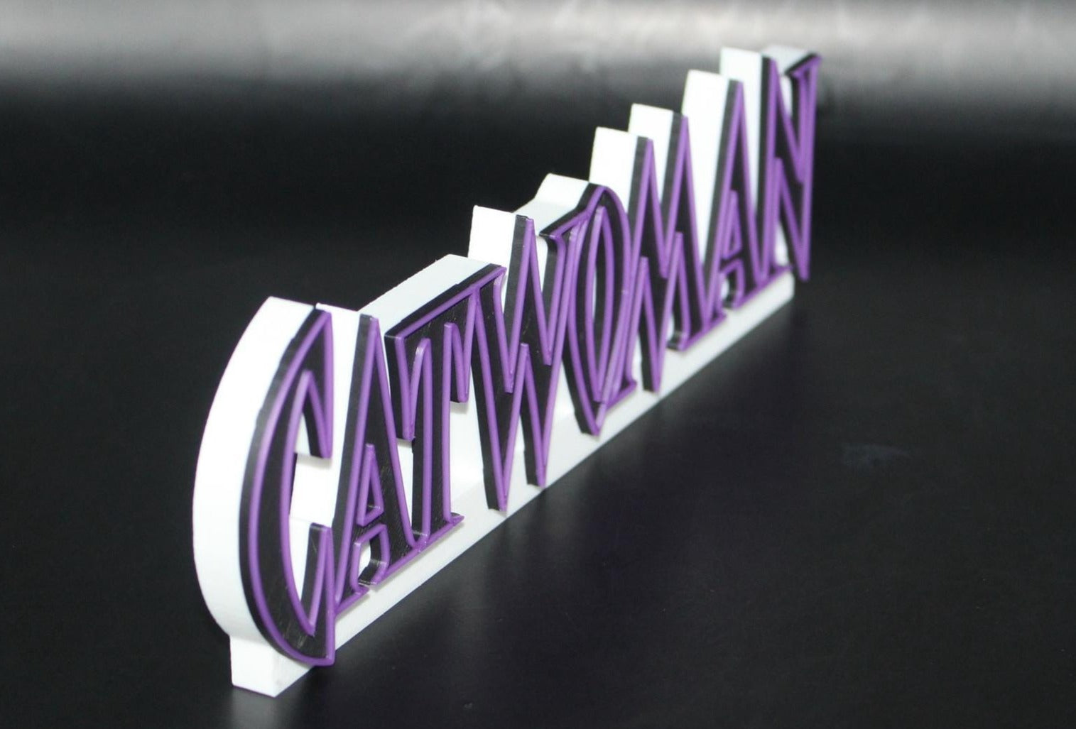 Cat Woman 3D printed Comic Logo Art