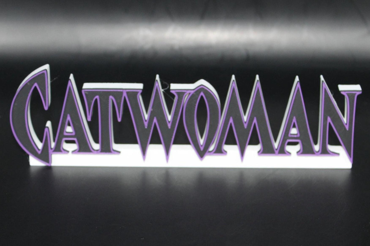 Cat Woman 3D printed Comic Logo Art