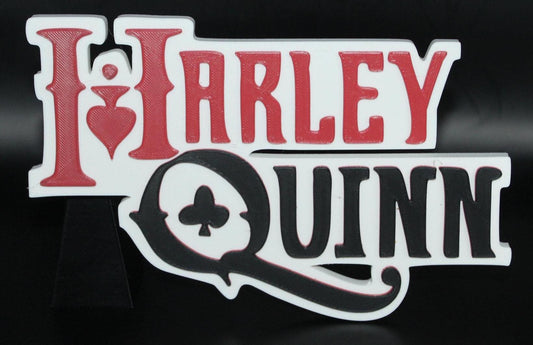 Harley Quinn 3D printed Comic Logo Art