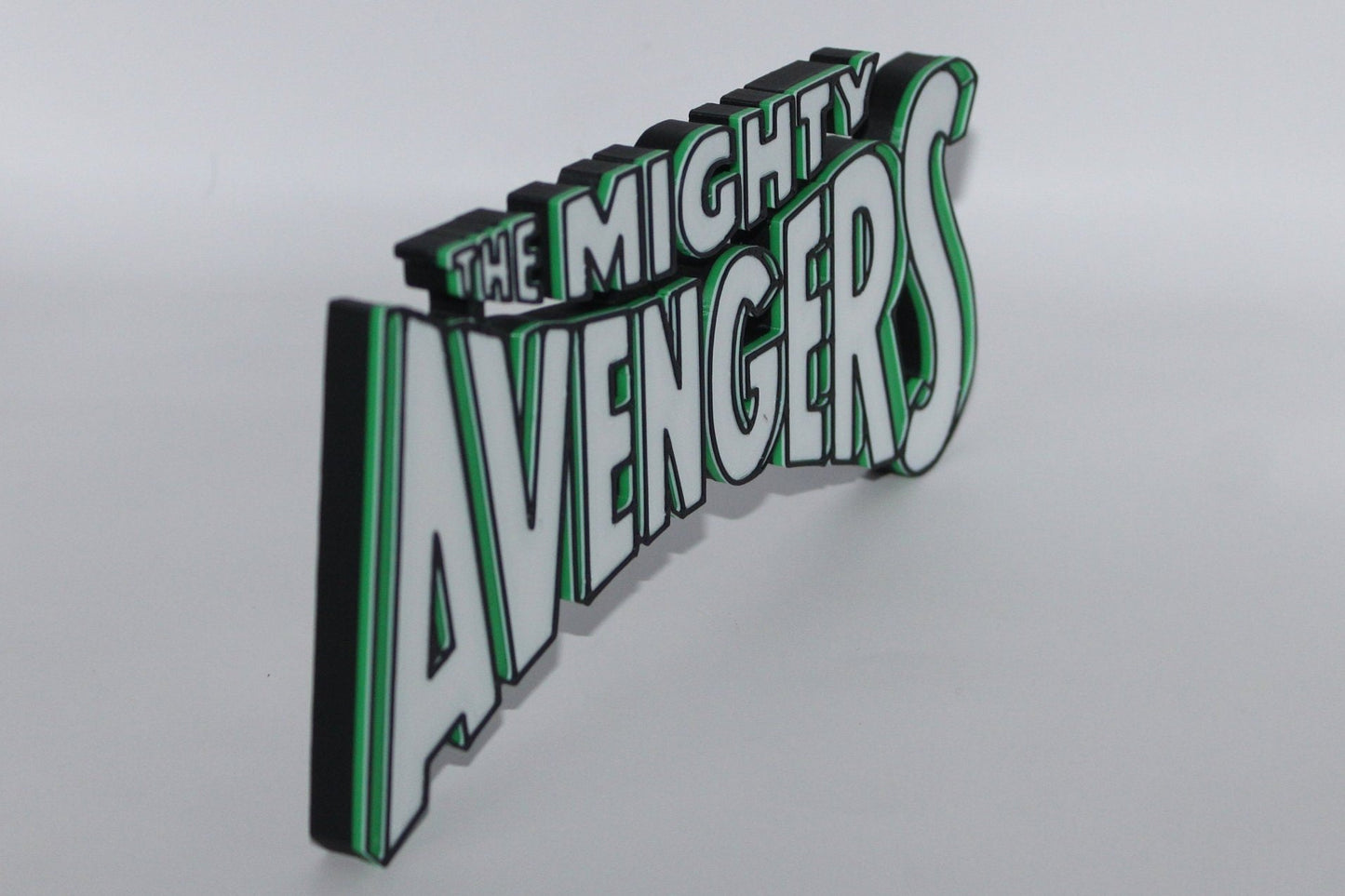 The Mighty Avengers 3D printed Comic Logo Art