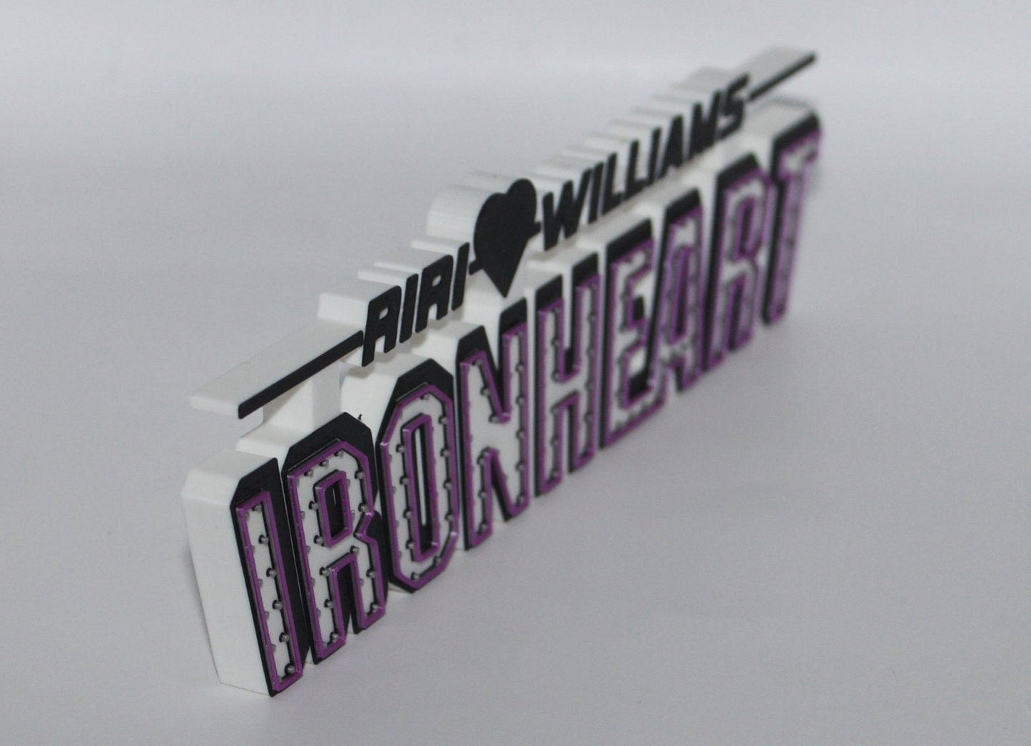 Iron Heart, RIRI Williams 3D printed Comic Logo Art