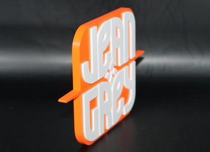 Jean Grey 3D printed Comic Logo Art