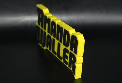 Amanda Waller 3D printed Comic Logo Art