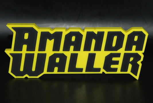 Amanda Waller 3D printed Comic Logo Art