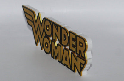 Wonder Woman 3D printed Comic Logo Art