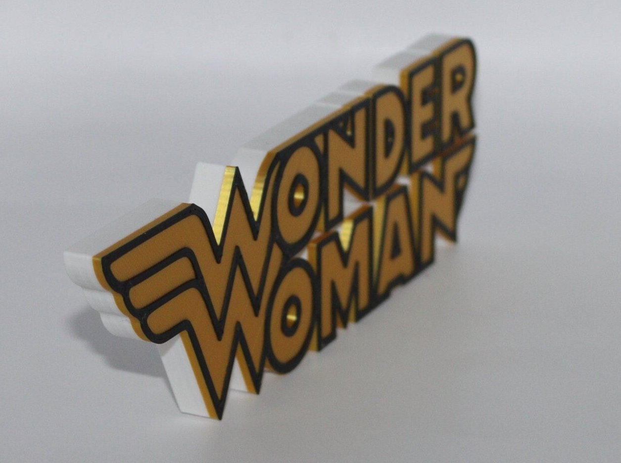 Wonder Woman 3D printed Comic Logo Art