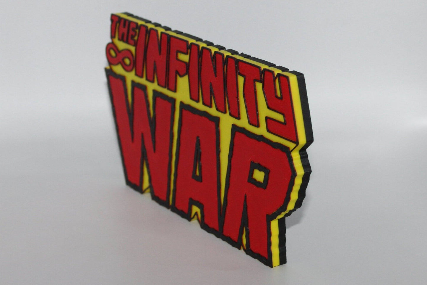 The Infinity War 3D printed Comic Logo Art