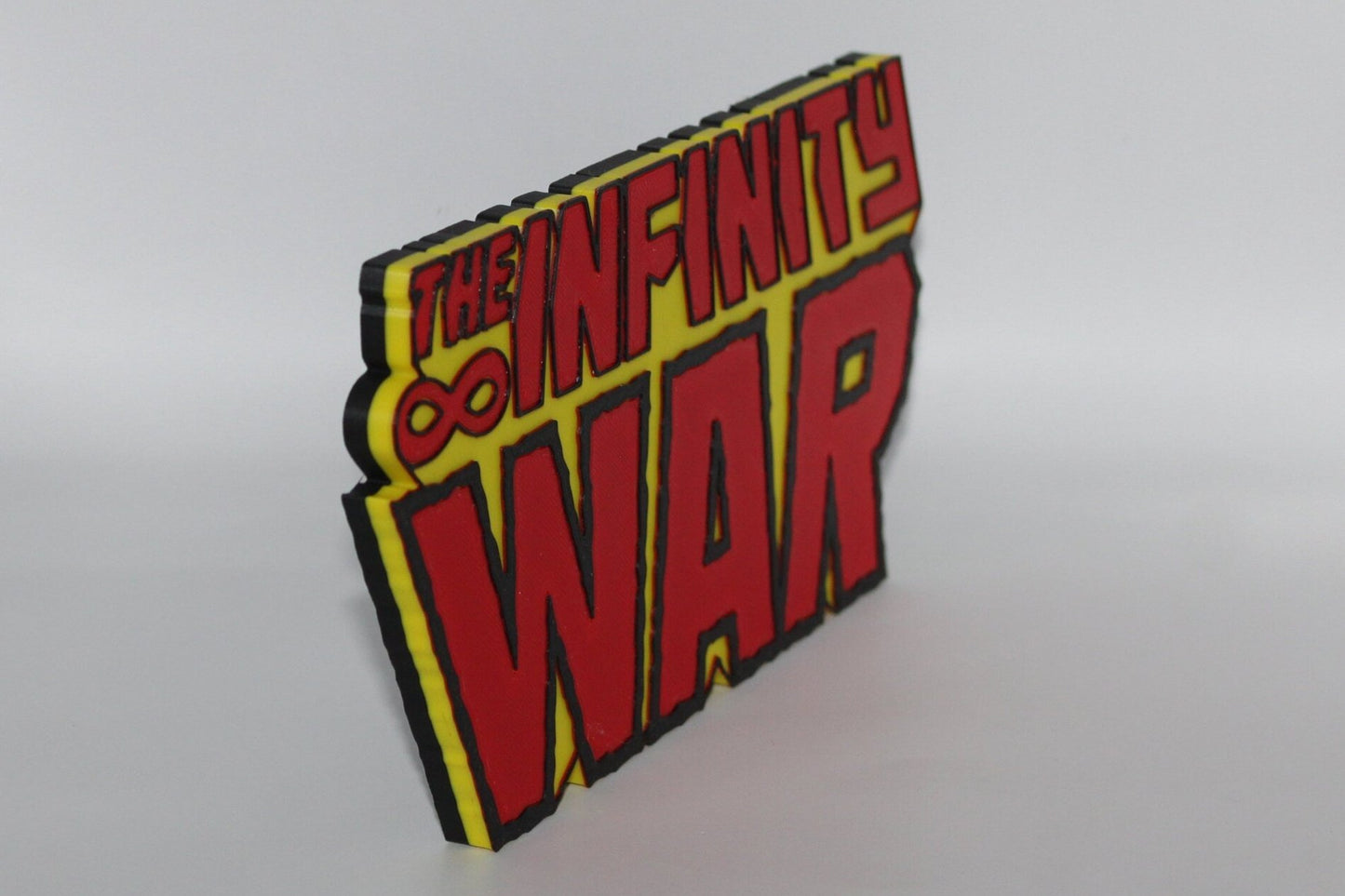 The Infinity War 3D printed Comic Logo Art