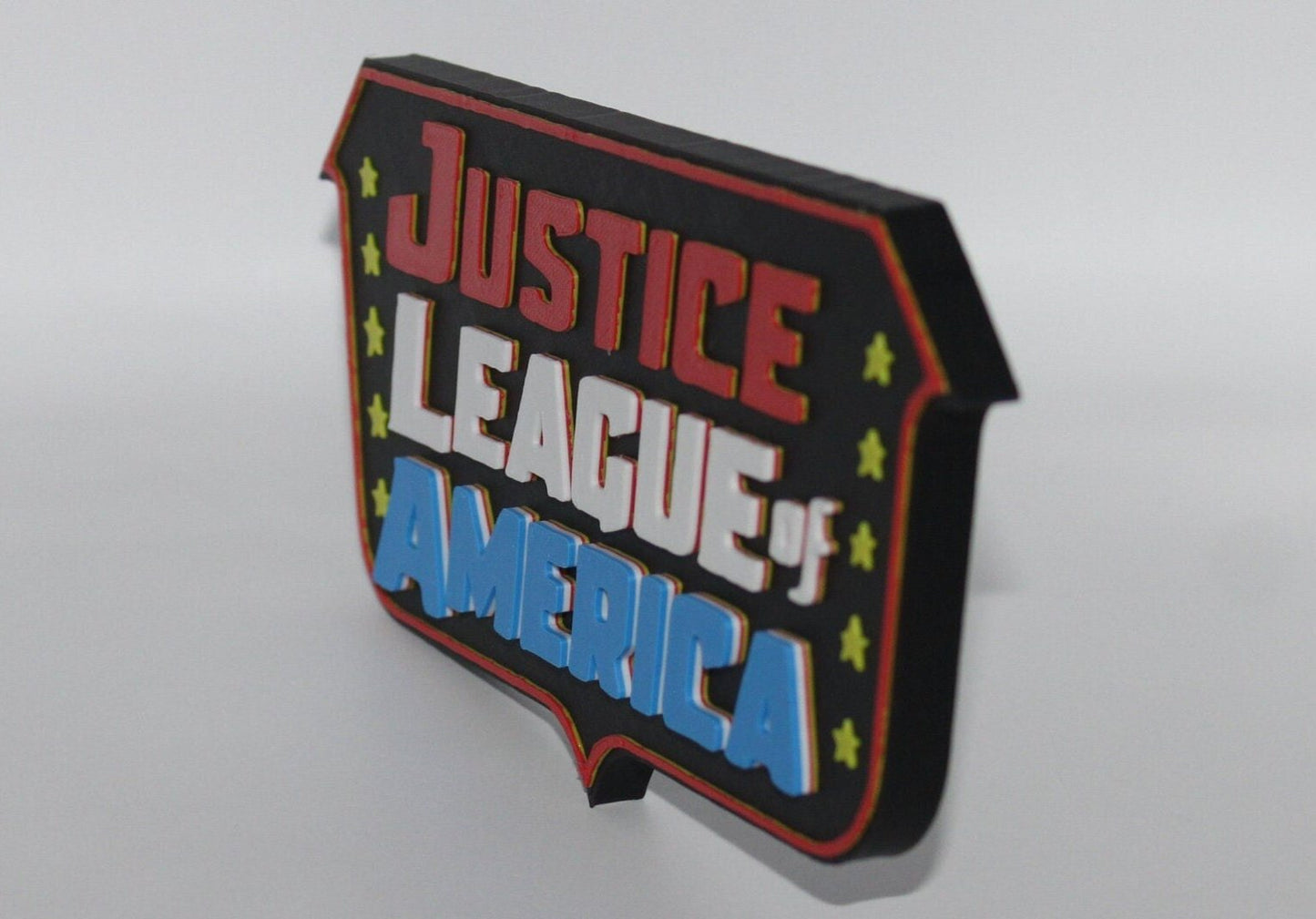 Justice league of America 3D printed Comic Logo Art