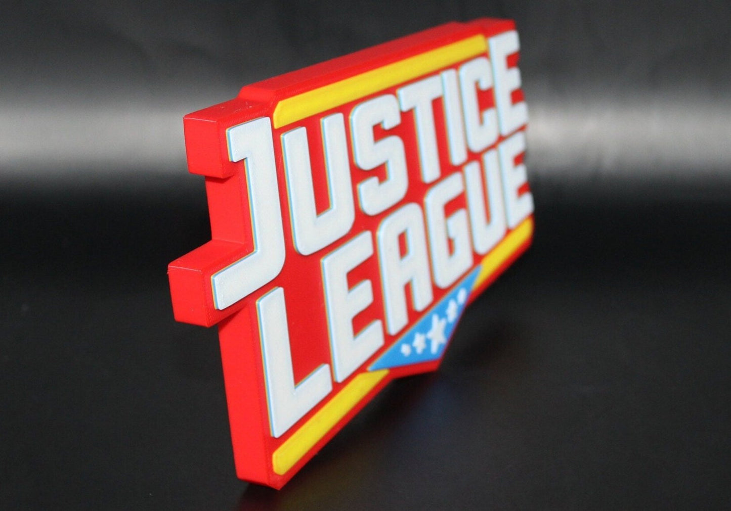 Justice league 3D printed Comic Logo Art