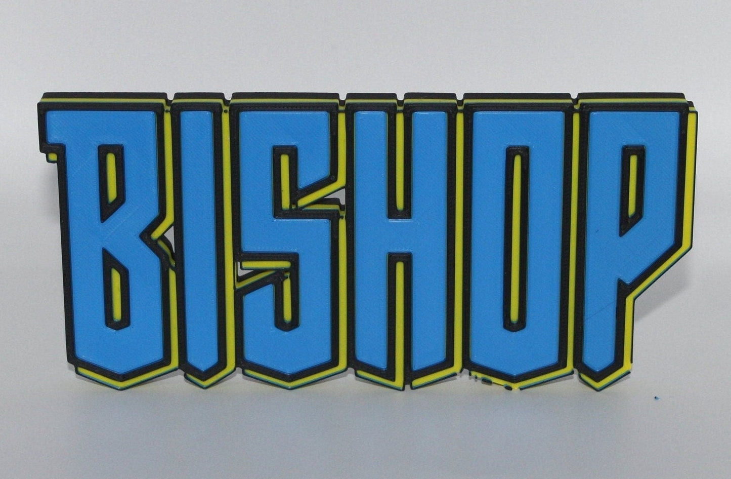 Bishop 3D printed Comic Logo Art