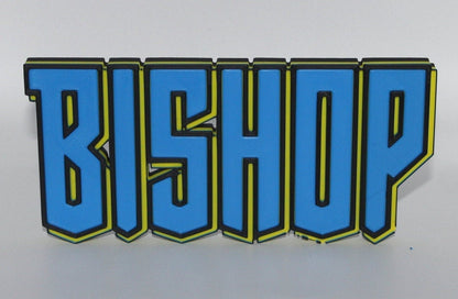 Bishop 3D printed Comic Logo Art