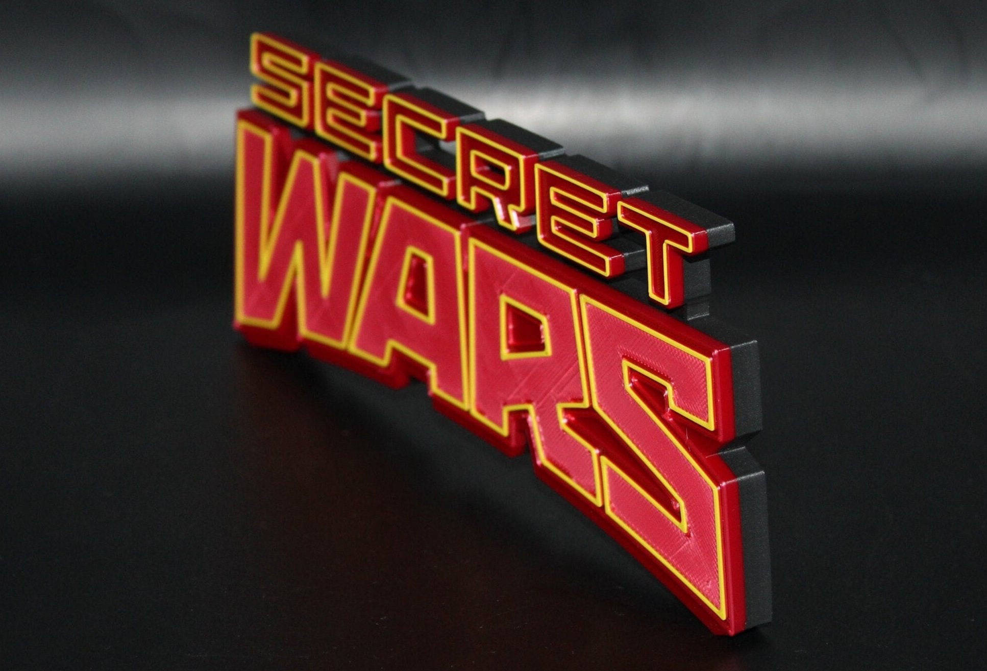 Secret Wars 3D printed Comic Logo Art