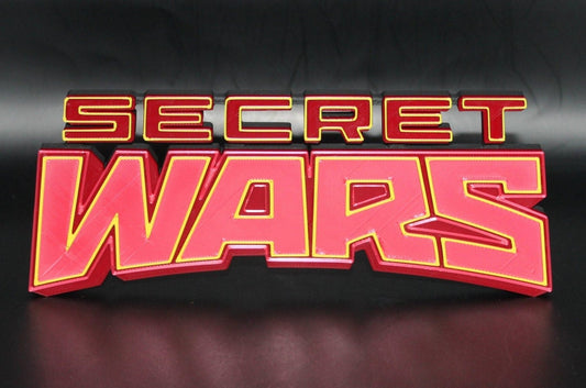 Secret Wars 3D printed Comic Logo Art