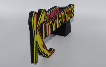 Kitty Pryde 3D printed Comic Logo Art