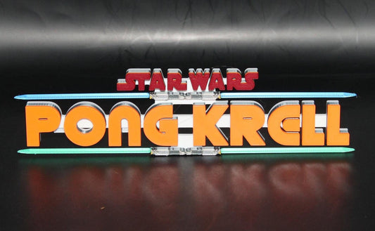 Pong Krell 3D printed Comic Logo Art